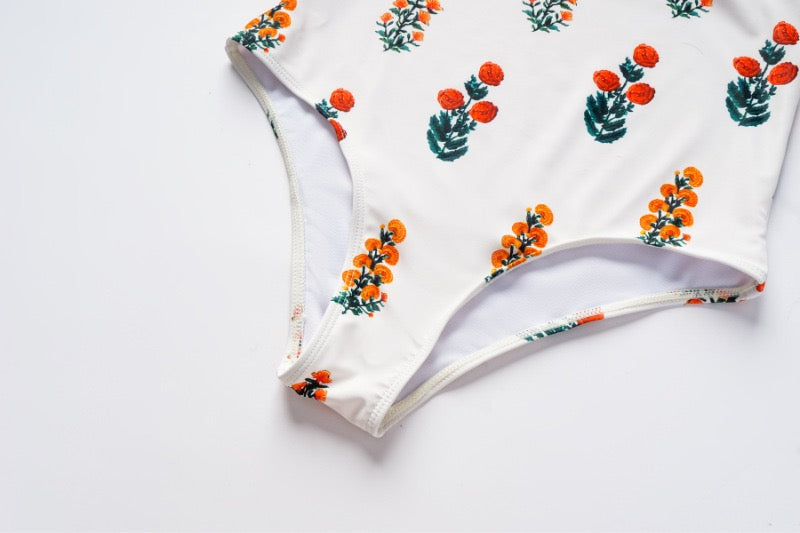 Block Print Monokini with Sarong